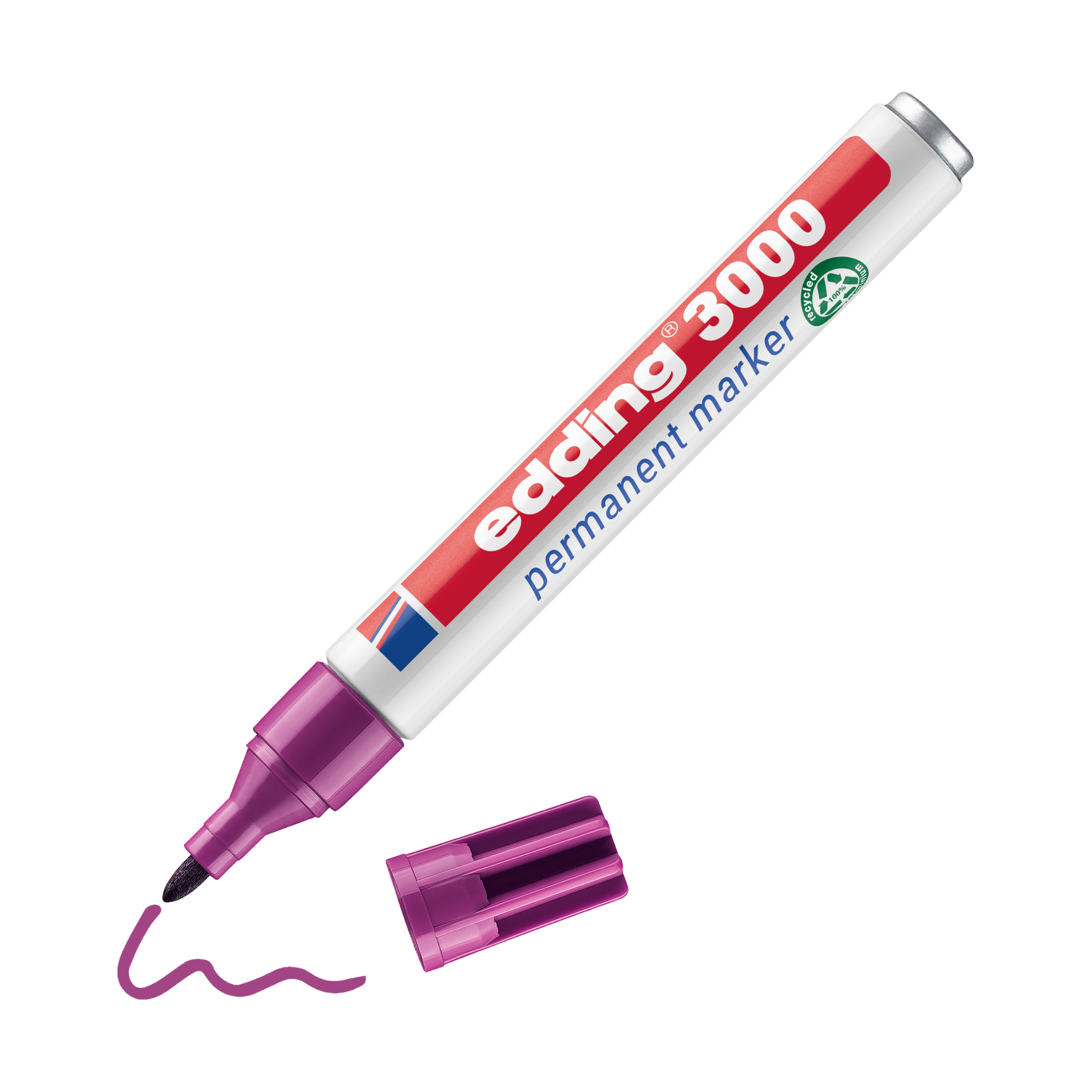 Marcador Edding 3000 Magenta - Papelaria Encantada