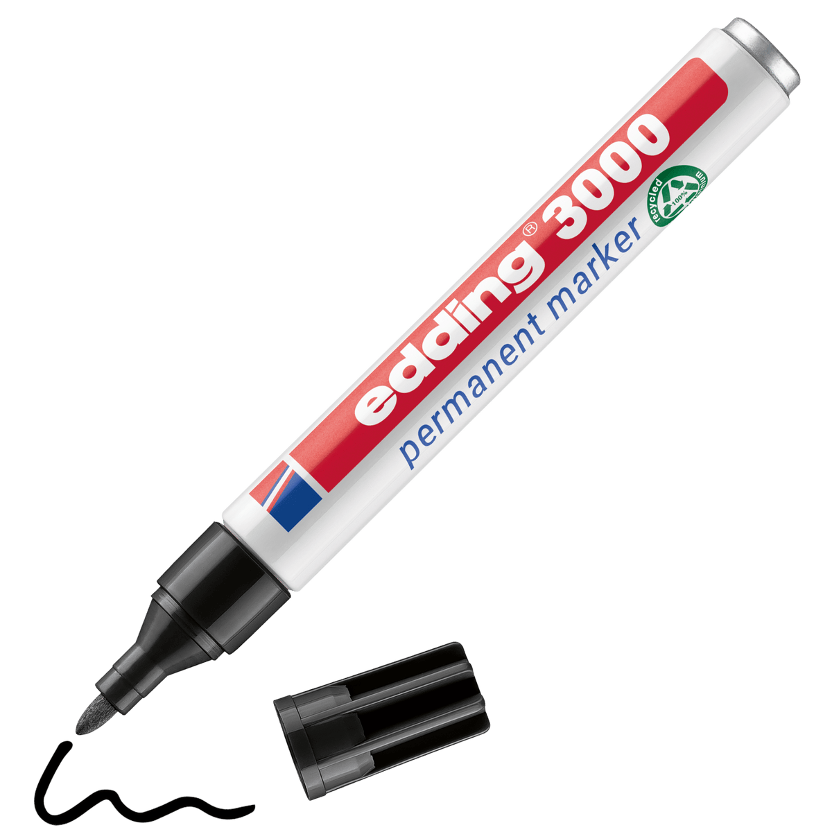 Marcador Edding 3000 Preto - Papelaria Encantada