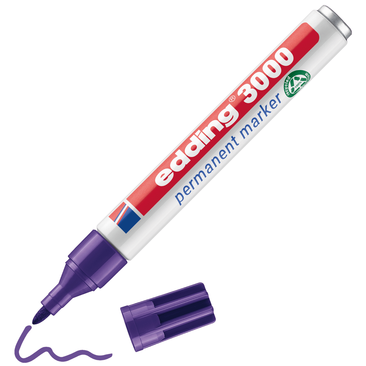 Marcador Edding 3000 Roxo - Papelaria Encantada