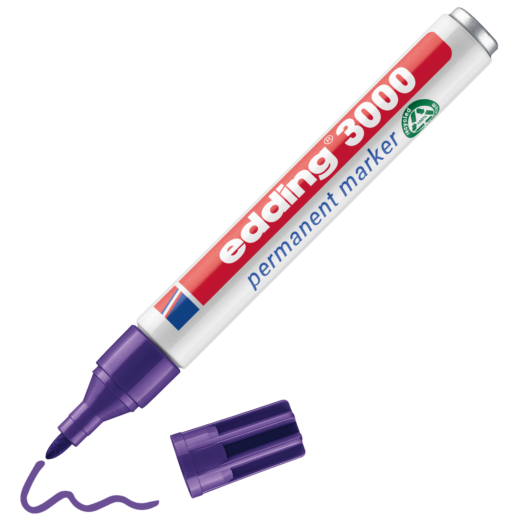 Marcador Edding 3000 Roxo - Papelaria Encantada