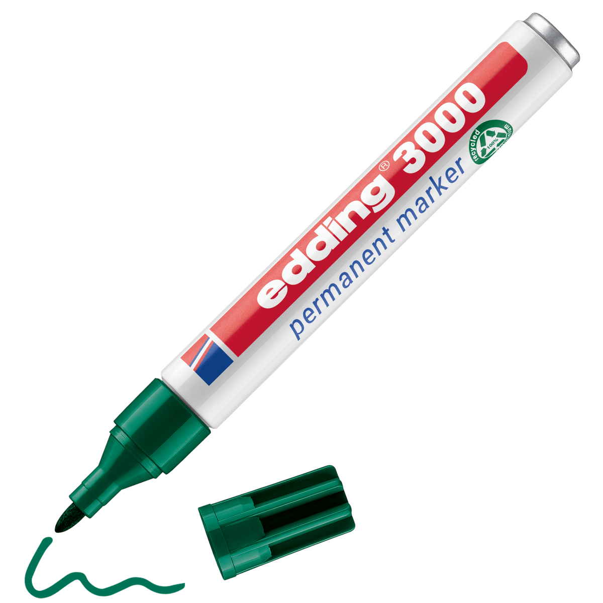 Marcador Edding 3000 Verde - Papelaria Encantada