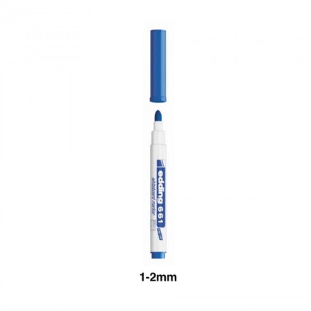 Marcador para quadro banco edding 661 Azul - Papelaria Encantada