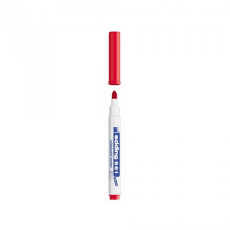 Marcador para quadro banco edding 661 Vermelho - Papelaria Encantada