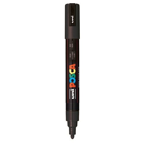 Marcador POSCA PC-5M Preto - Papelaria Encantada