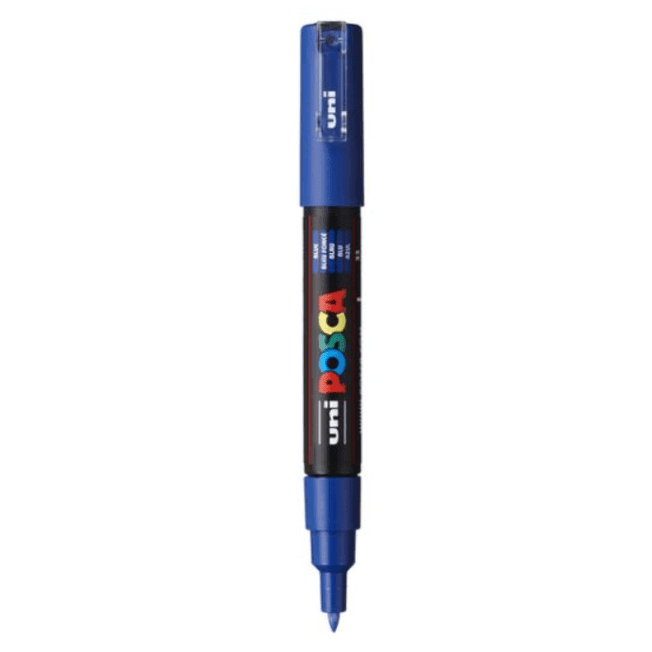 Marcador Uni Posca 1M Azul 33 - Papelaria Encantada