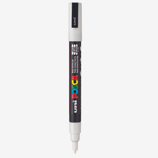 Marcador uni posca 3M Branco 1 - Papelaria Encantada