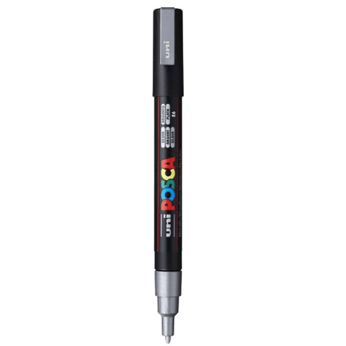 Marcador uni posca 3M Cinza 26 - Papelaria Encantada