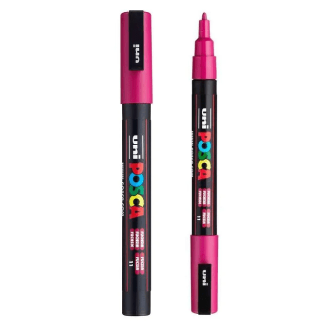 Marcador uni posca 3M Fuchsia 11 - Papelaria Encantada