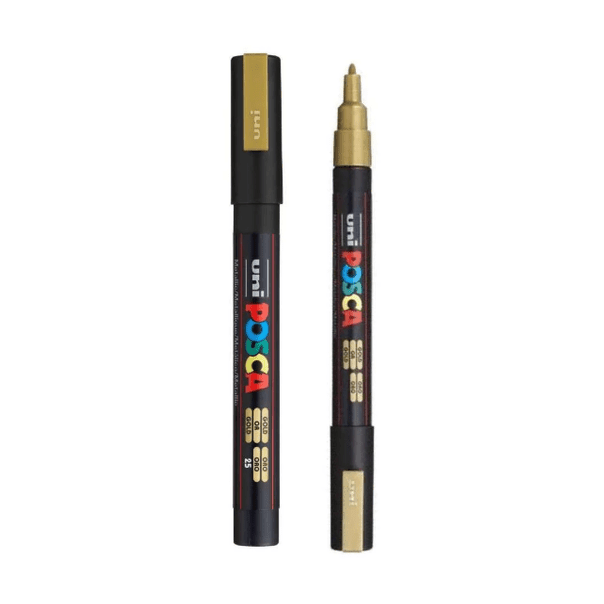 Marcador uni posca 3M Ouro 25 - Papelaria Encantada