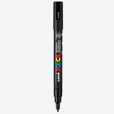 Marcador uni posca 3M Preto - Papelaria Encantada