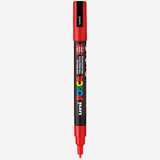 Marcador uni posca 3M Vermelho 15 - Papelaria Encantada