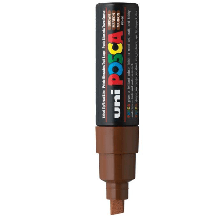 Marcador uni posca 8K Castanho 42 - Papelaria Encantada
