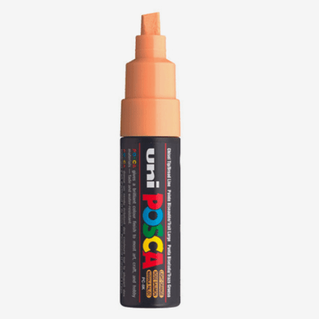 Marcador uni posca 8K Salmão - Papelaria Encantada