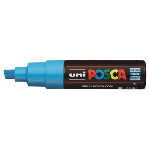 Marcador uni posca 8K Turquesa - Papelaria Encantada
