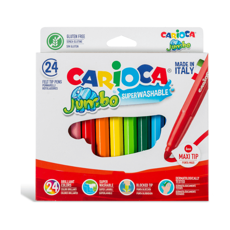 Marcadores carioca jumbo cx de 24 - Papelaria Encantada