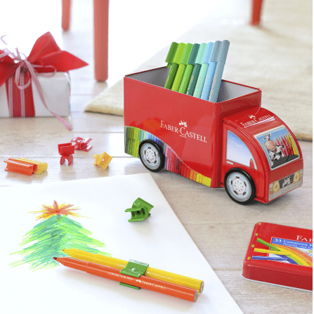 Marcadores Dinossauro com caixa de camião Faber - castell - Papelaria Encantada