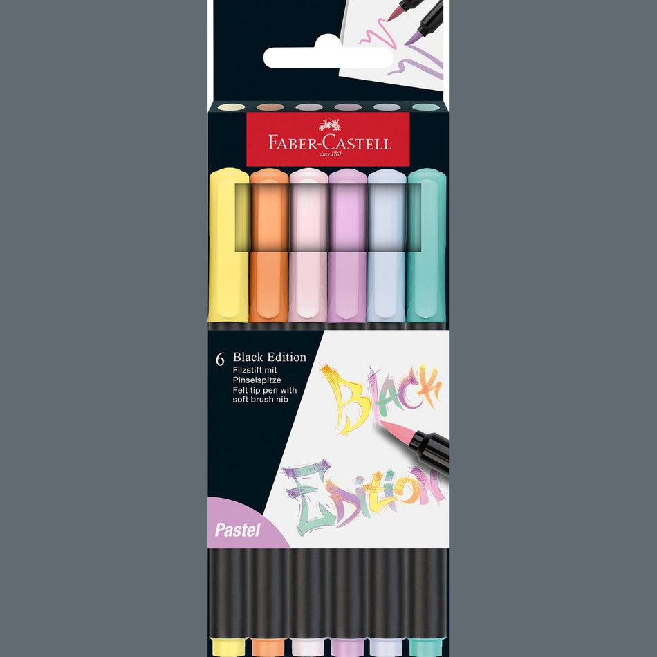 Marcadores Faber - Castell Black - edition 6 unidades pastel - Papelaria Encantada