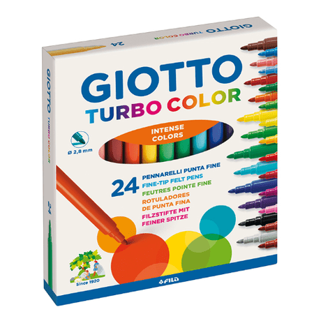 Marcadores Gitto turbo color 24 unidades - Papelaria Encantada