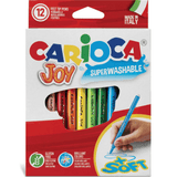 Marcadores laváveis carioca joy blister c/12 - Papelaria Encantada