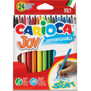 Marcadores lavaveis carioca joy blister c/24 - Papelaria Encantada