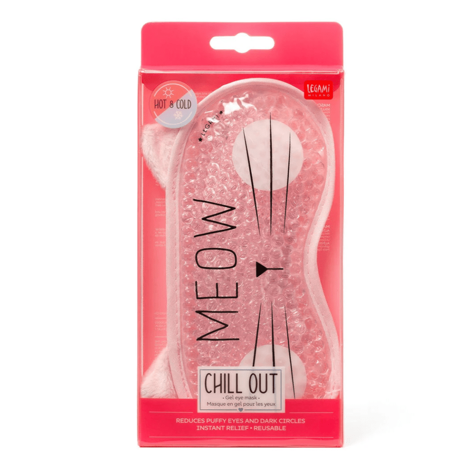 Máscara de Gel para Olhos Gato - Relaxante - Legami - Papelaria Encantada