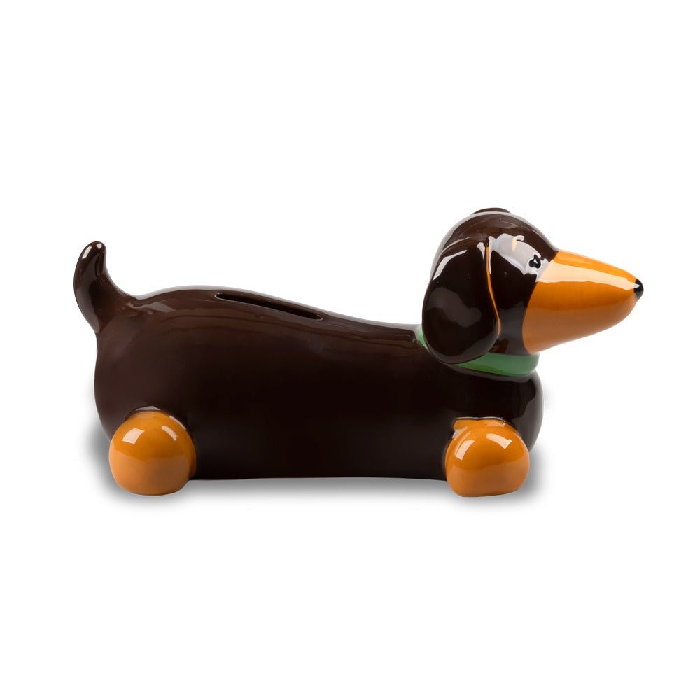 Mealheiro em ceramica - cão dachshund - Nici - Papelaria Encantada