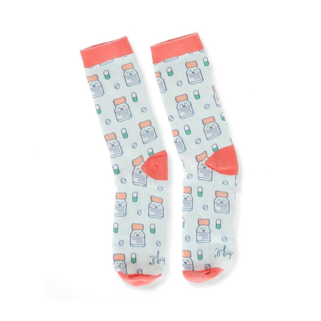 Meias 36 - 40 - Frasco Medicamentos - Mr. Wonderful - Saúde - Papelaria Encantada