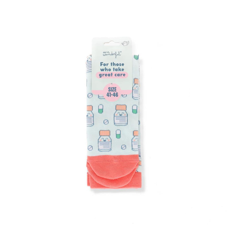 Meias 41 - 46 - Frasco Medicamentos - Mr. Wonderful - Saúde - Papelaria Encantada