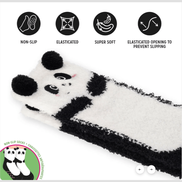 Meias antiderrapantes Legami Panda Criança - Papelaria Encantada