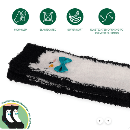 Meias antiderrapantes Pinguin para crianças - Combinam! Legami - Papelaria Encantada