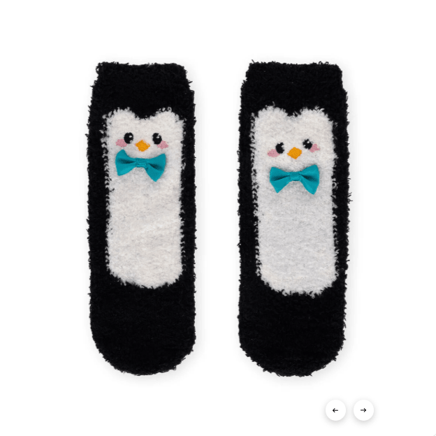 Meias antiderrapantes Pinguin para crianças - Combinam! Legami - Papelaria Encantada