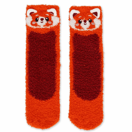 Meias Legami Panda Vermelho Adulto - Papelaria Encantada