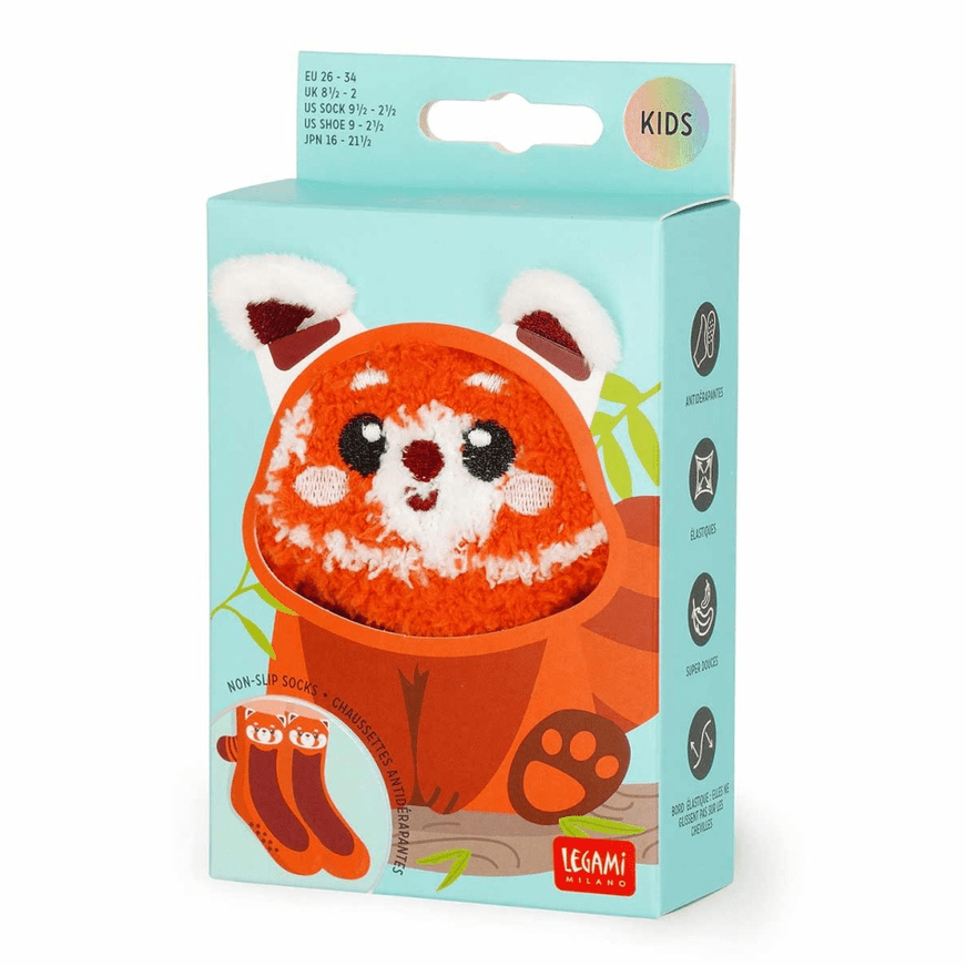 Meias Legami Panda Vermelho Criança - Papelaria Encantada