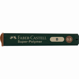 Minas Faber-Castell Super-Polímeras B - 0.5mm CX12 - Papelaria Encantada