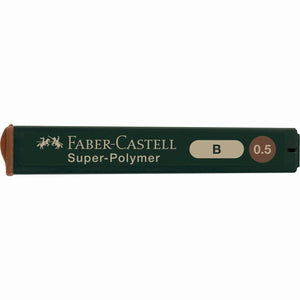 Minas Faber-Castell Super-Polímeras B - 0.5mm CX12 - Papelaria Encantada