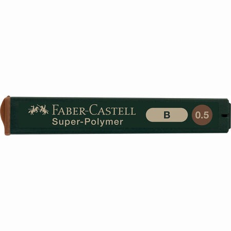 Minas Faber-Castell Super-Polímeras B - 0.5mm CX12 - Papelaria Encantada