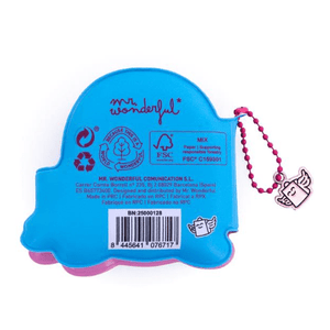 Mini Caderno Squishy com Porta-chaves - Morsa Mr.wonderful - Papelaria Encantada