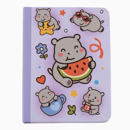 Mini notebook Hipopótamo Itotal - Papelaria Encantada
