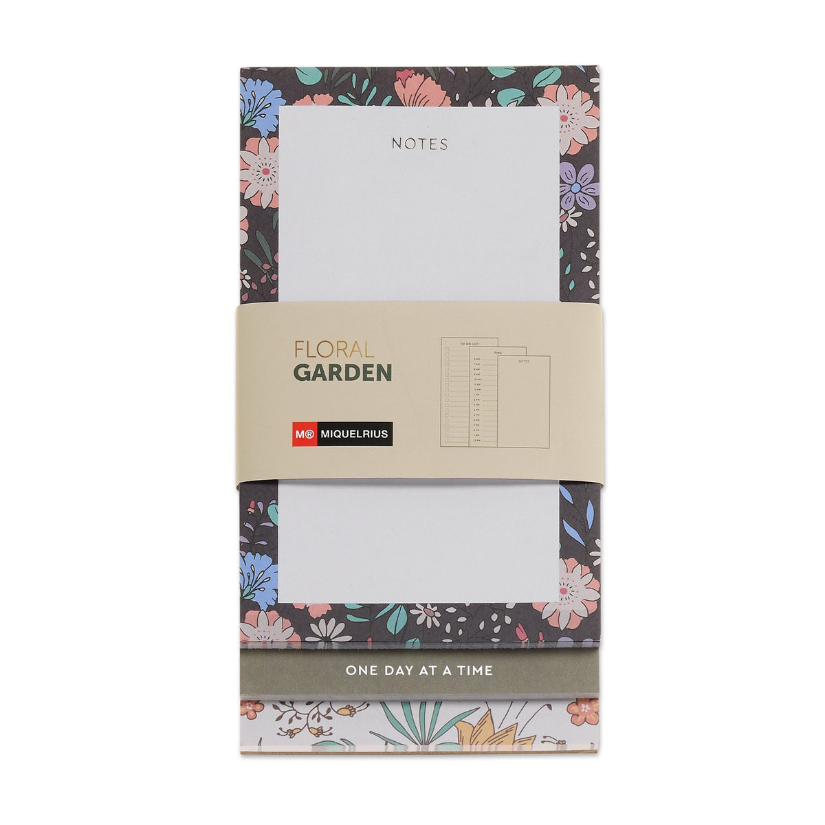 Conjunto de 3 Blocos de Notas Miquelrius Floral Garden