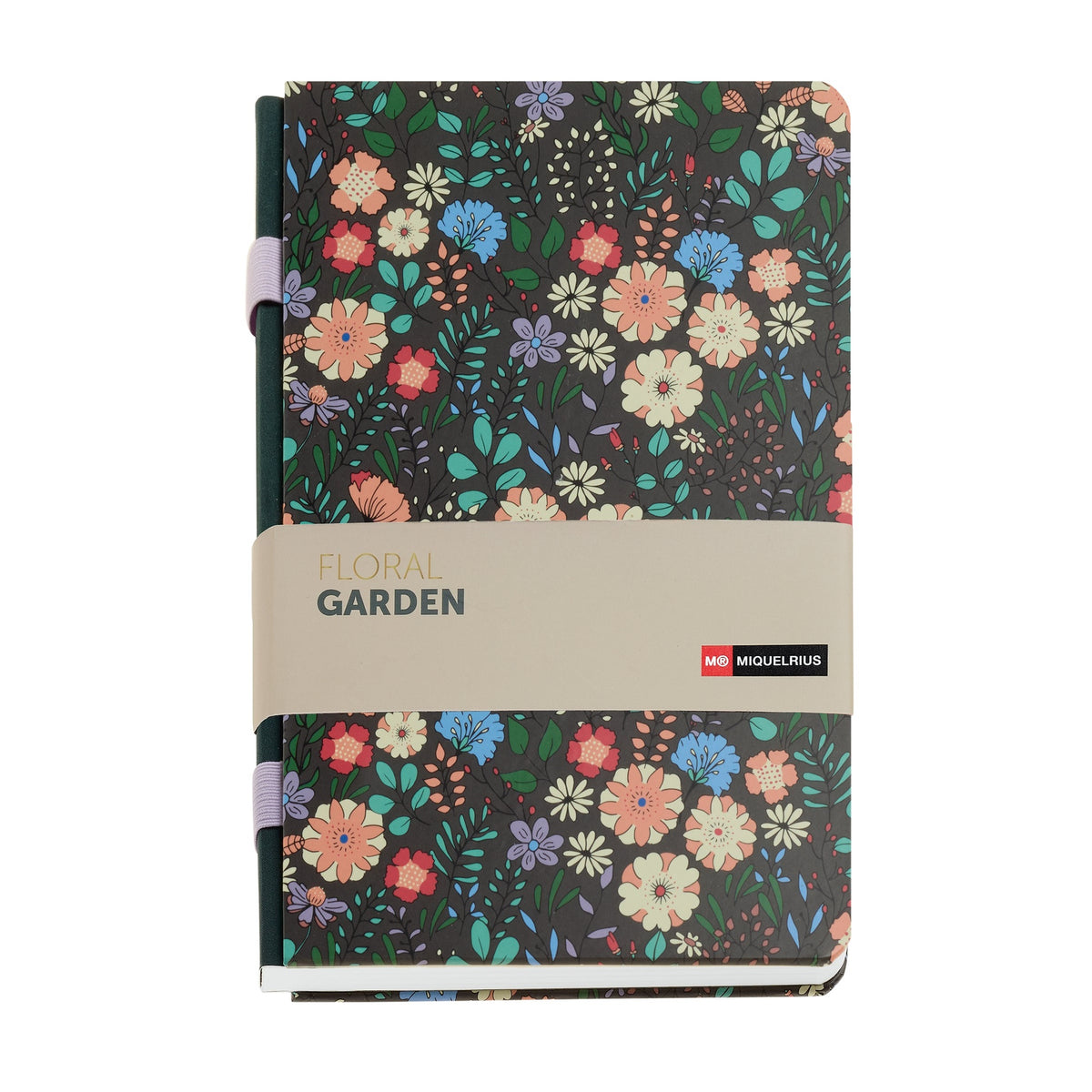 Caderno A5 Pontilhado Miquelrius Floral Garden Castanho