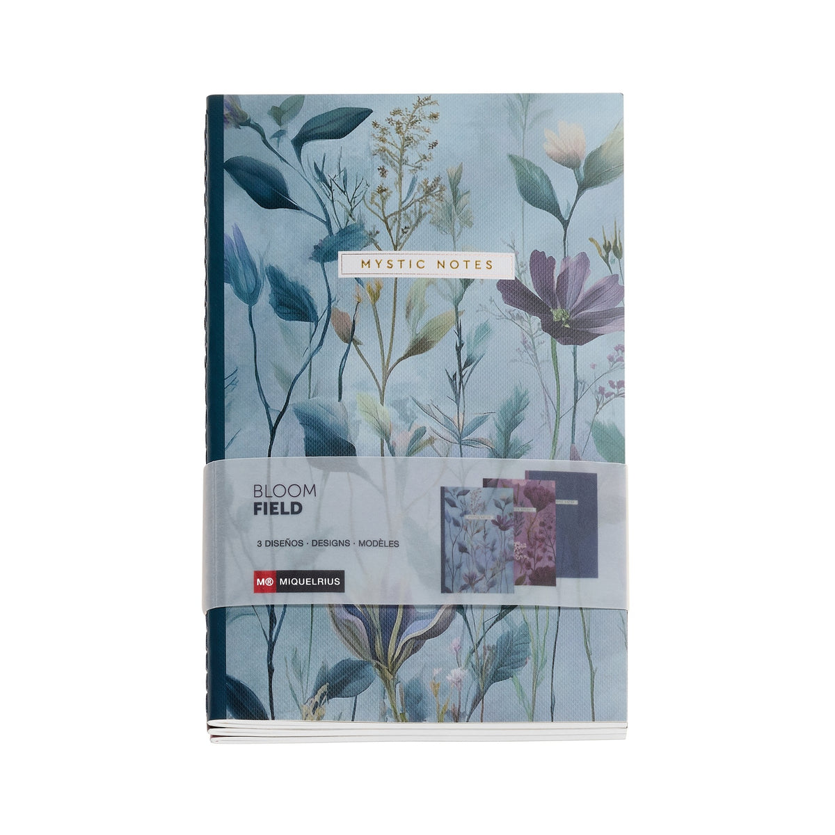 Conjunto de 3 Cadernos A5 Miquelrius Bloom Field
