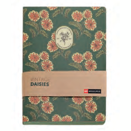 Caderno A5 Pontilhado Miquelrius Vintage Daisies Verde