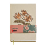 Caderno A5 Pautado Miquelrius Vintage Daisies Flor Bordada