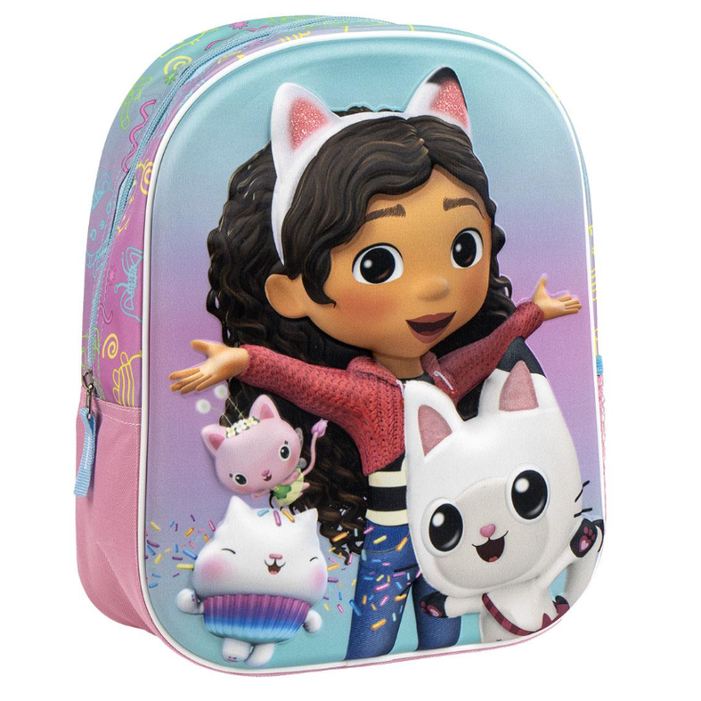 Mochila 3D Gabby Dollhouse 31cm Pre-escolar - Papelaria Encantada