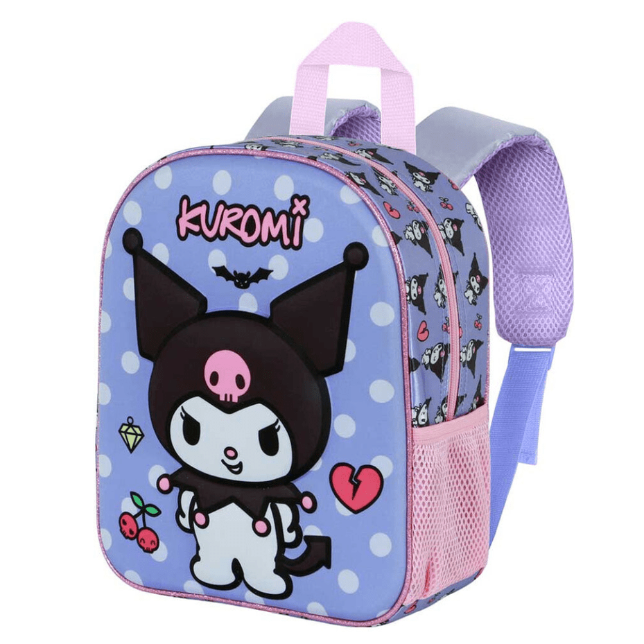 Mochila 3D Kuromi 32cm - Papelaria Encantada
