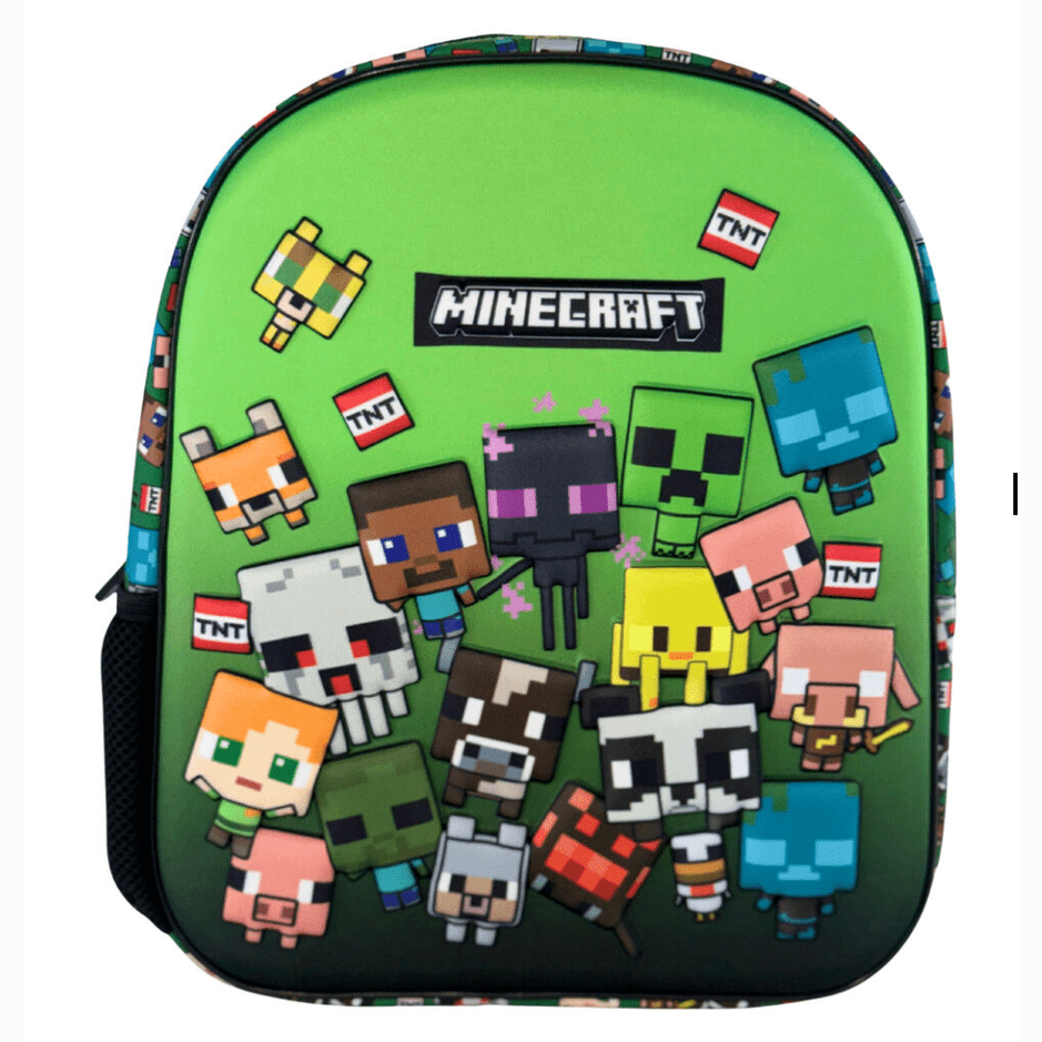Mochila 3D Minecraft 32cm - Papelaria Encantada