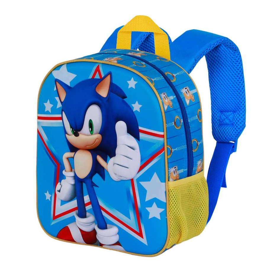 Mochila 3D Sonic 32cm - Papelaria Encantada
