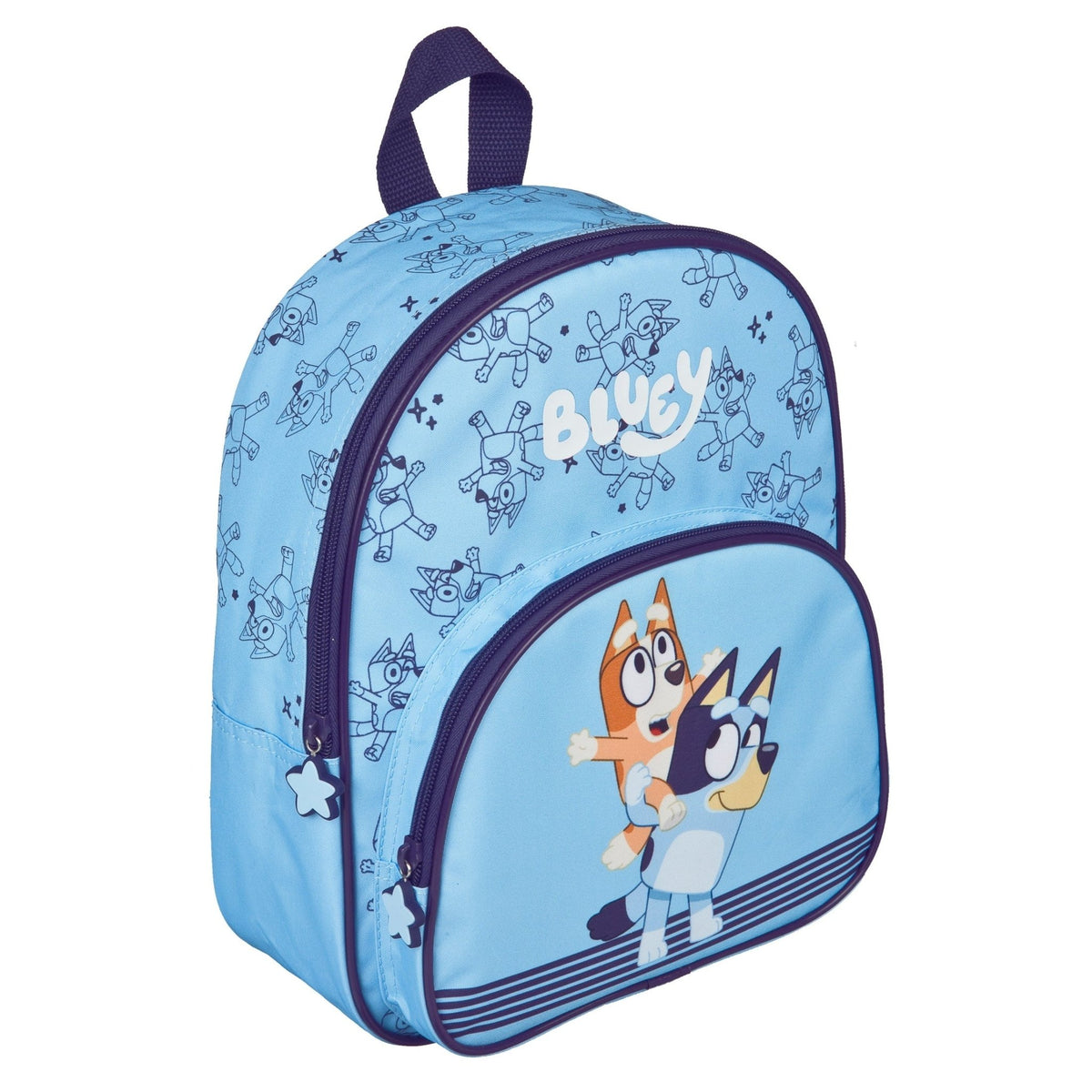 Mochila Bluey com bolso pré - escolar - Papelaria Encantada