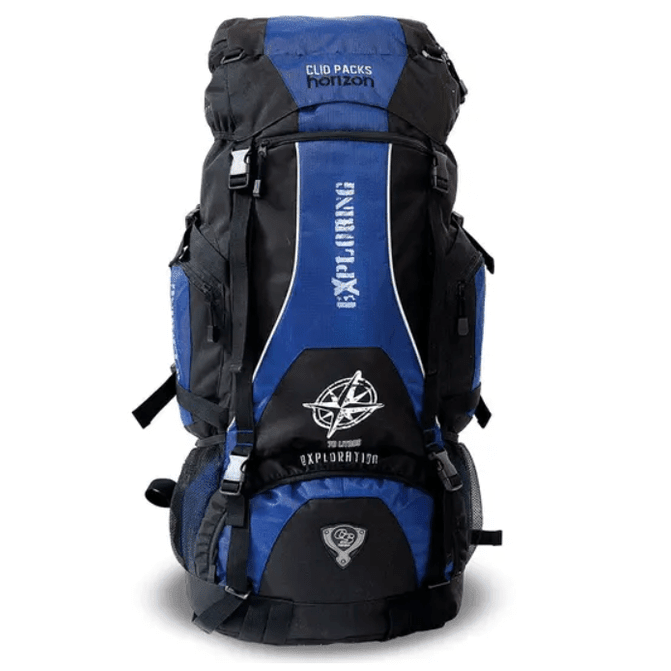 Mochila de trail impermeável 70L Azul - Papelaria Encantada