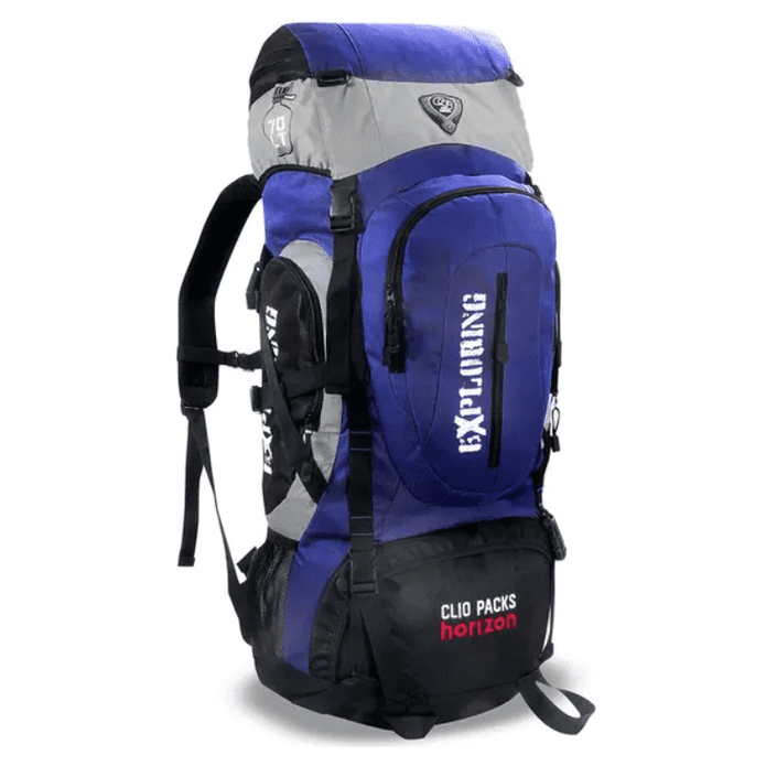 Mochila de trail impermeável 75L Azul - Papelaria Encantada